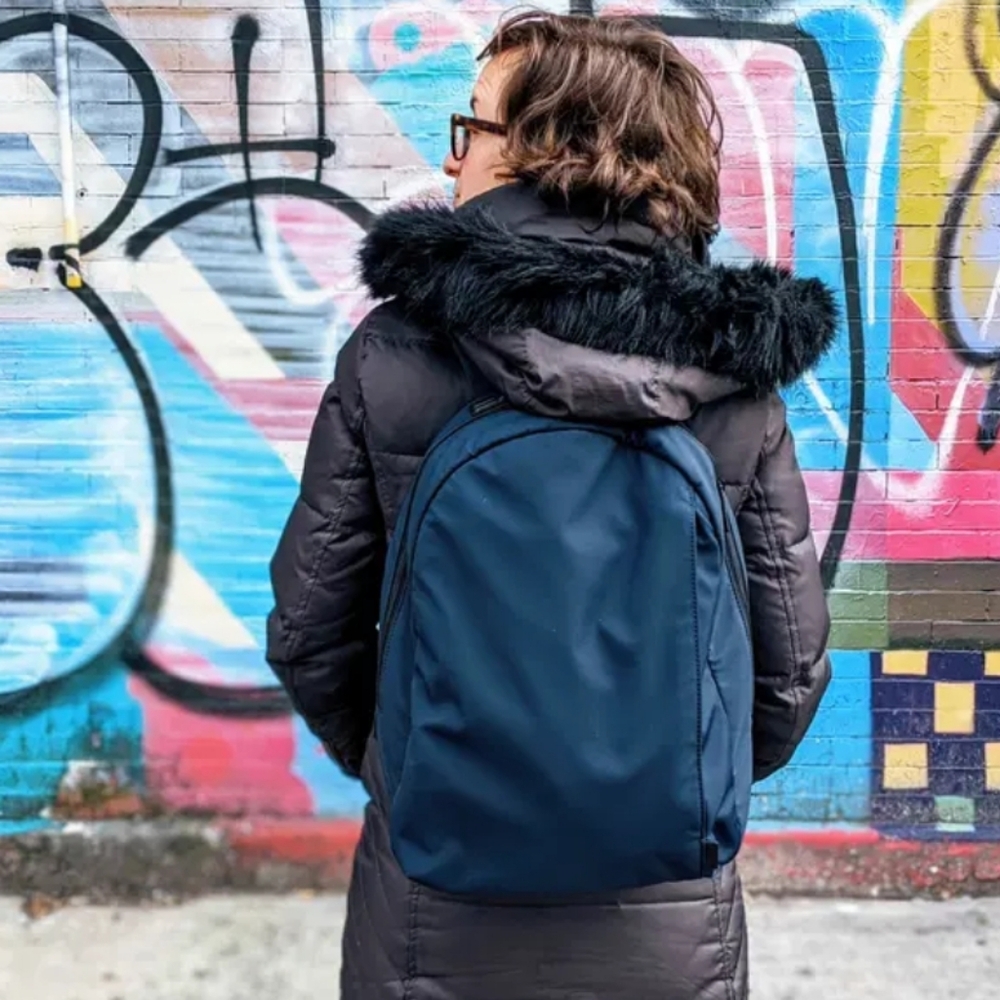 Away Travel Daypack Laptop Minimalist Commuter backpack-Navy Blue